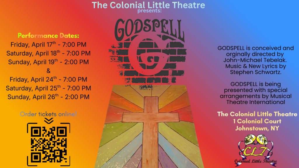 Performance dates: Friday, April 17th 7:00 Saturday, April 18th 7:00 Sunday, April 19th 2:00 matinee & Friday, April 24th 7:00 Saturday, April 25th 7:00 Sunday, April 26th 2:00 matinee